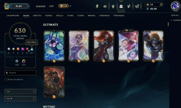 NA | 630 Skins | 160+ Champions - Image 2