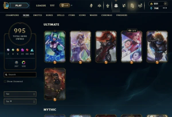 NA | 995 Skins | 142 Champions - Image 2