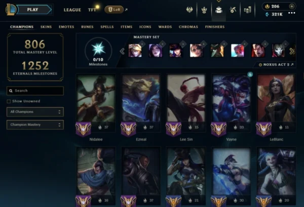 NA | 1230 Skins | 163 Champions - Image 2