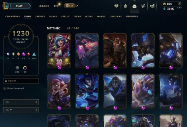 NA | 1230 Skins | 163 Champions - Image 4